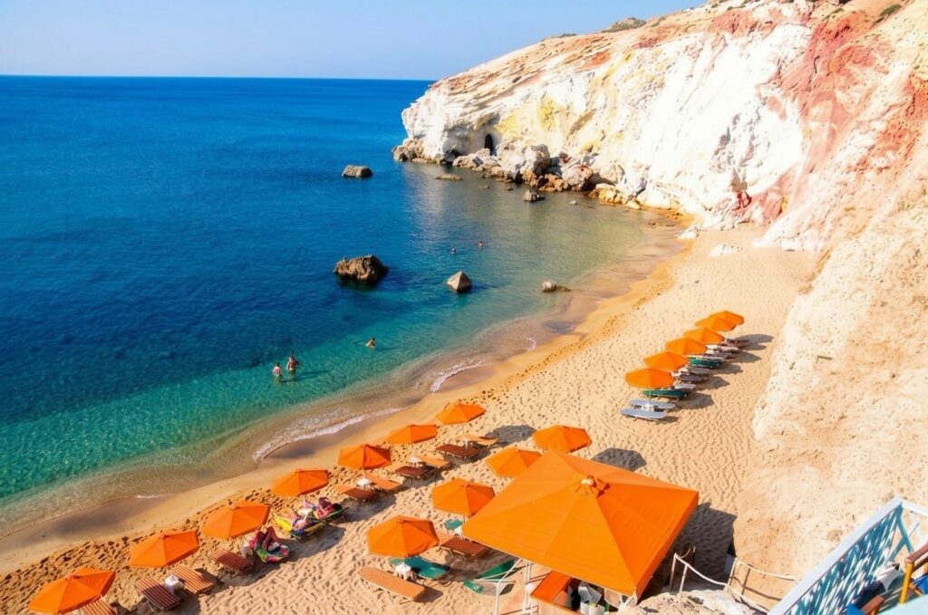 Milos beach wind protection guide