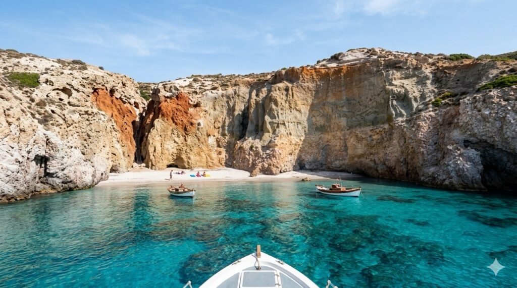 Milos 5 day itinerary 2026, Milos Catacombs history, 