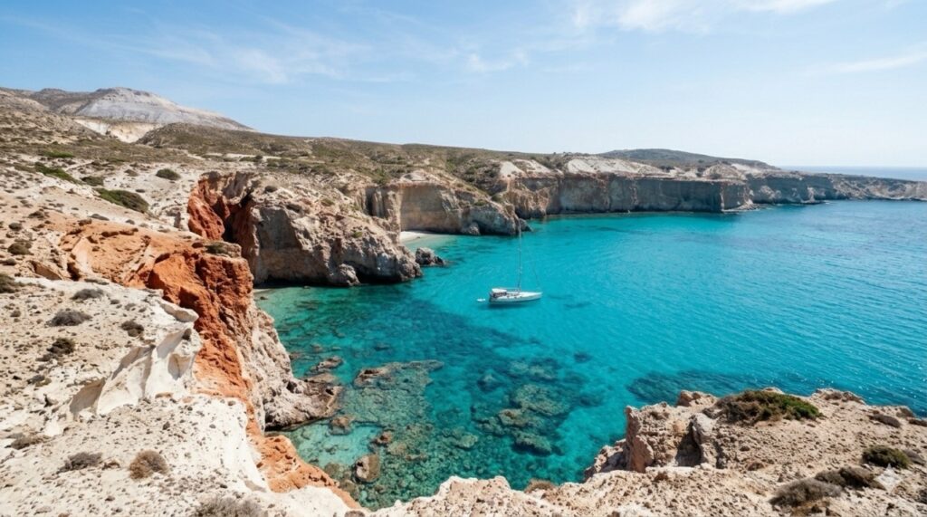 Milos 5 day itinerary 2026, Pollonia dining Milos,