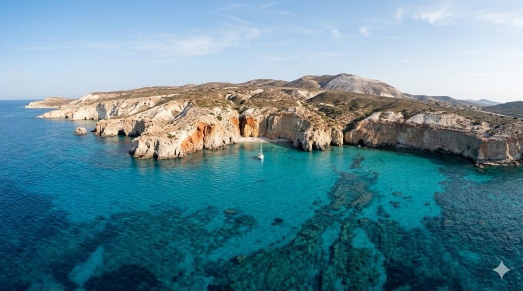 Milos 5 day itinerary 2026, Kleftiko boat tour Milos, 